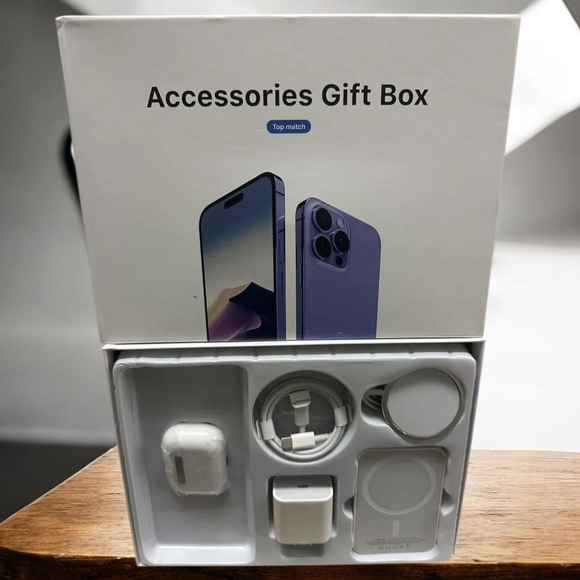 Unbranded Other - Accessories Gift Box Set 5-in-1 Iphone Charger Airbuds Adapter Cable Magsafe